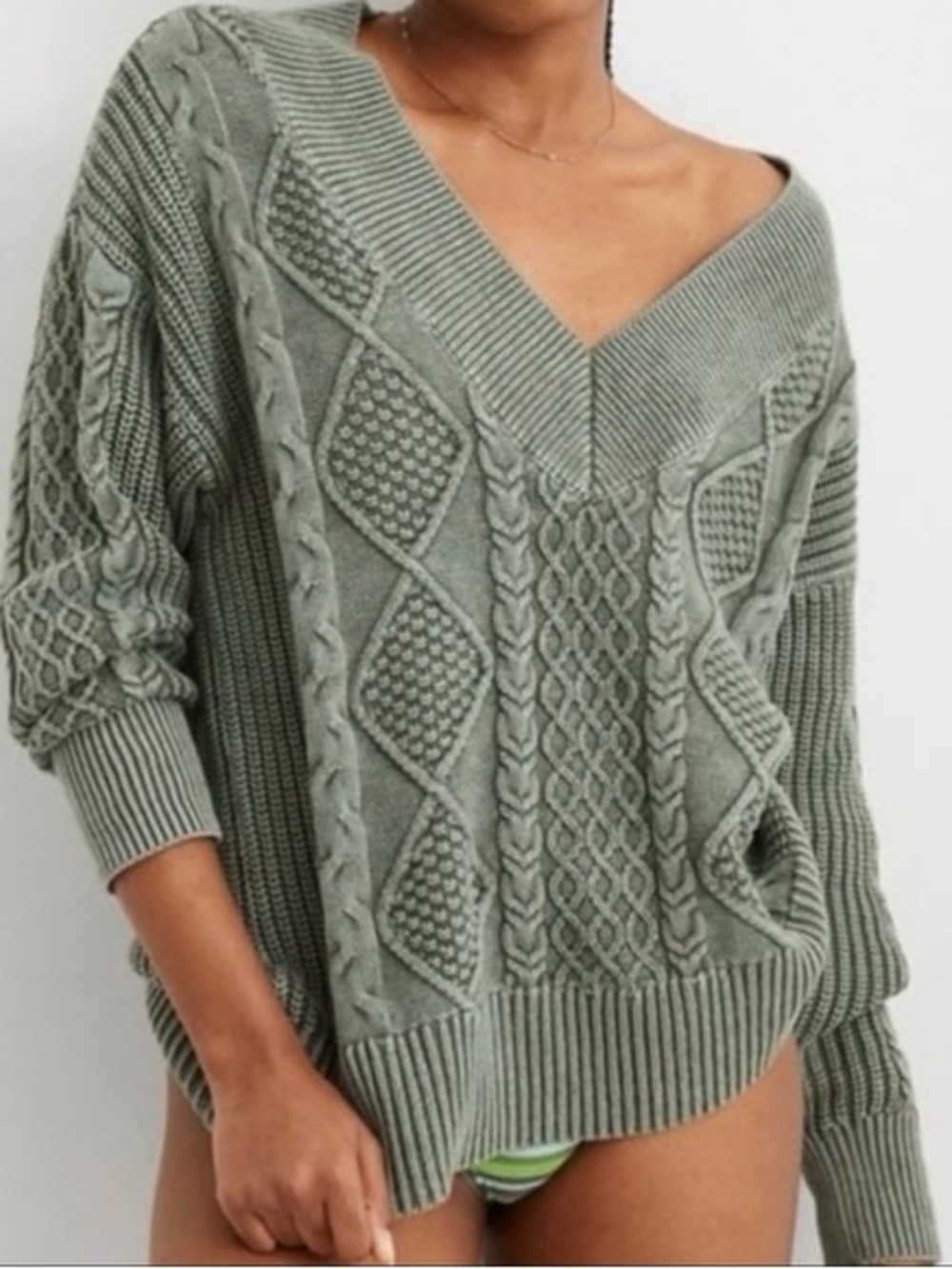 Aerie cable knit sweater